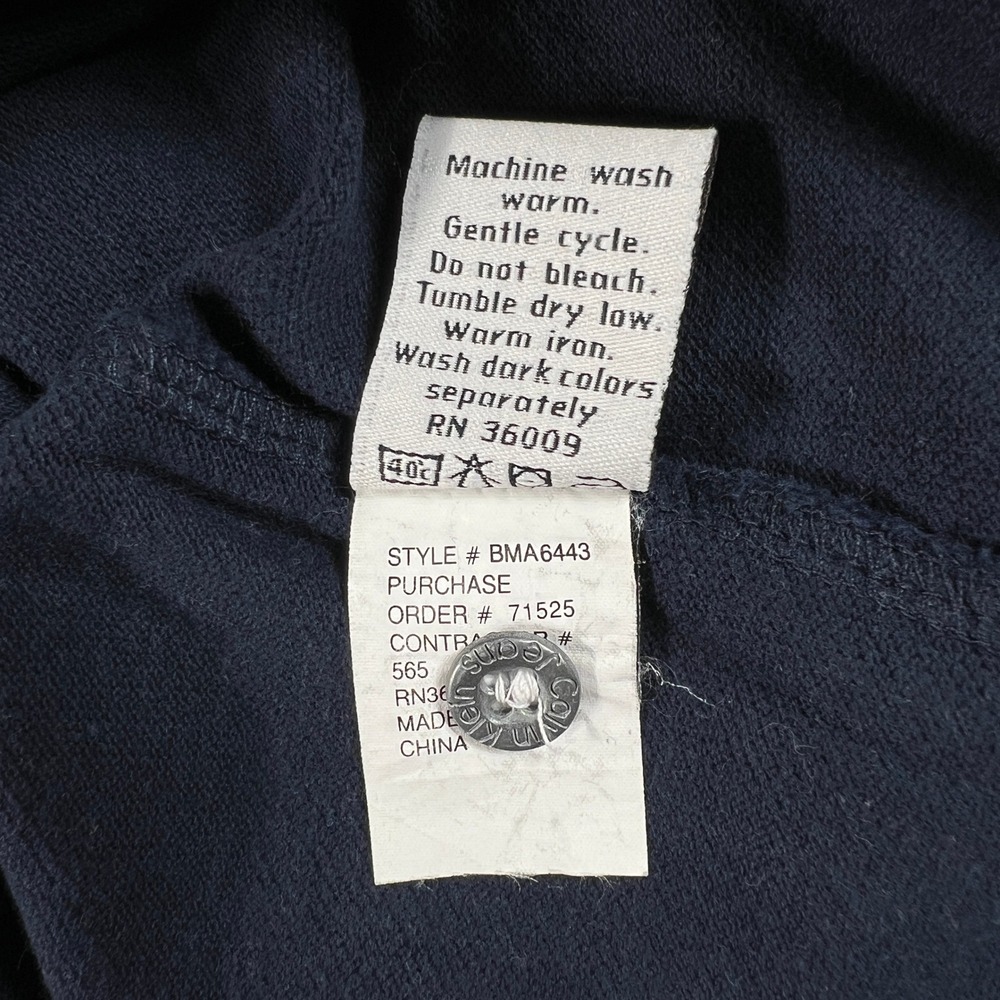 Calvin Klein Jeans Polo Shirt Mens L Navy Blue Classic Cotton Short Sleeve NWT - Picture 8 of 10